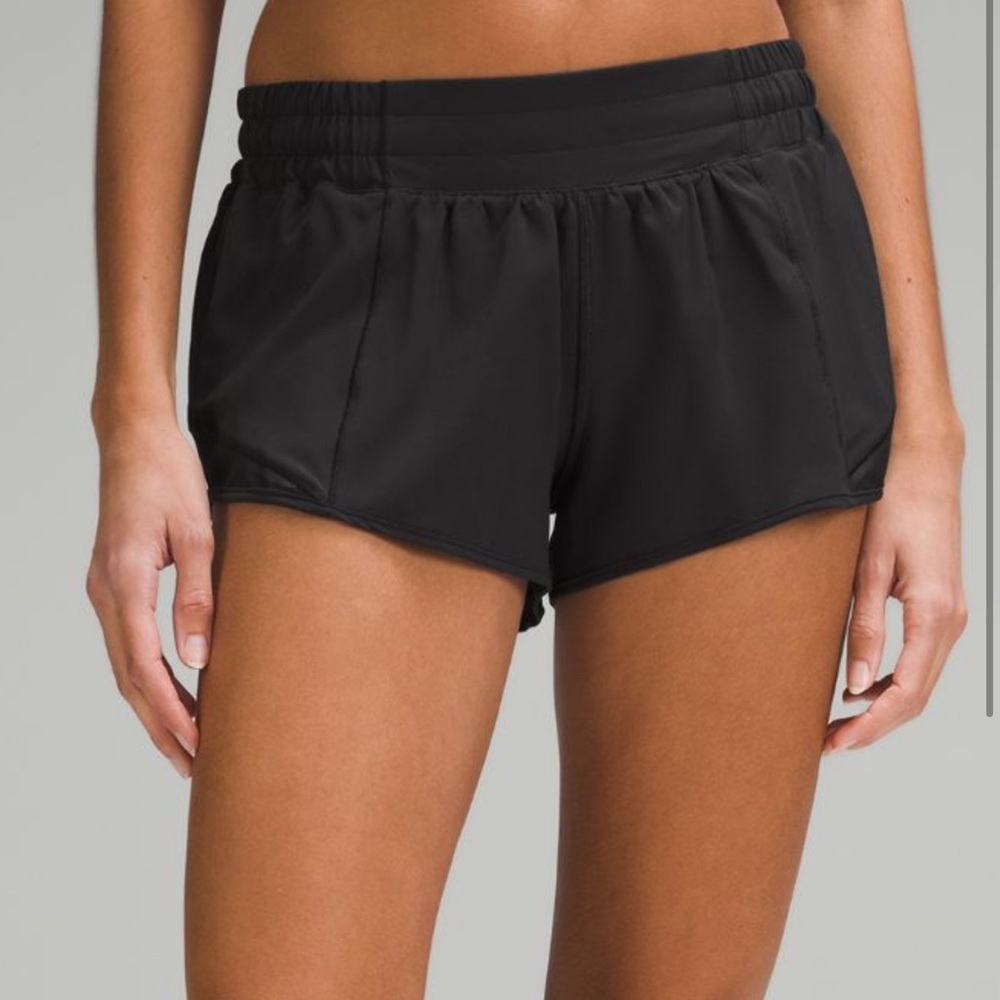 Black LuluLemon Hotty Hot shorts